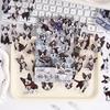 6 pcs Cute PET cat theme PET sticker bag handbag decoration stickers diy handbook material paper Scrapbooking Material