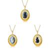 Gothic Cat Pendant Necklace For Women With Stainless Steel Chain Elegant Retro Jewelry Gift