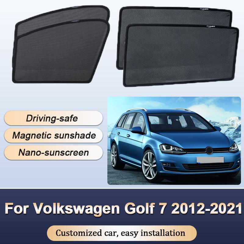 Sun Shades For Volkswagen VW Golf 7 Mk7 2012-2021 Sunshades Magnetic Heat insulation Mesh Window Curtains Visor Car Accessories