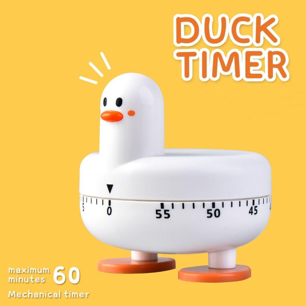 Duck Shaped Kitchen Timer No Battery Beauty Time Tool Mechanical Alarm Skincare Beauty Care