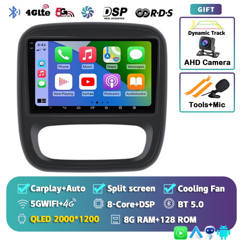 Android 14 Auto Car Radio For Renault Traffic 3 2014-2021 For Opel Vivaro B 2014-2018 Multimedia Video Player Navigation GPS DSP