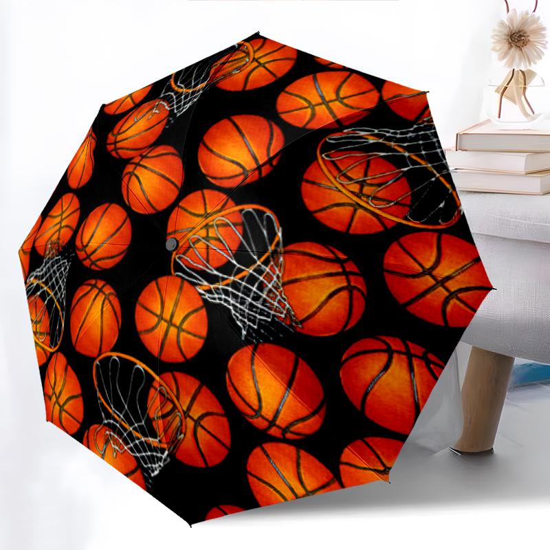 1PC basketball sport Umbrella Portable Folding Umbrella Iron Frame Hole Bone Structure Outdoor Home Umbrella A7