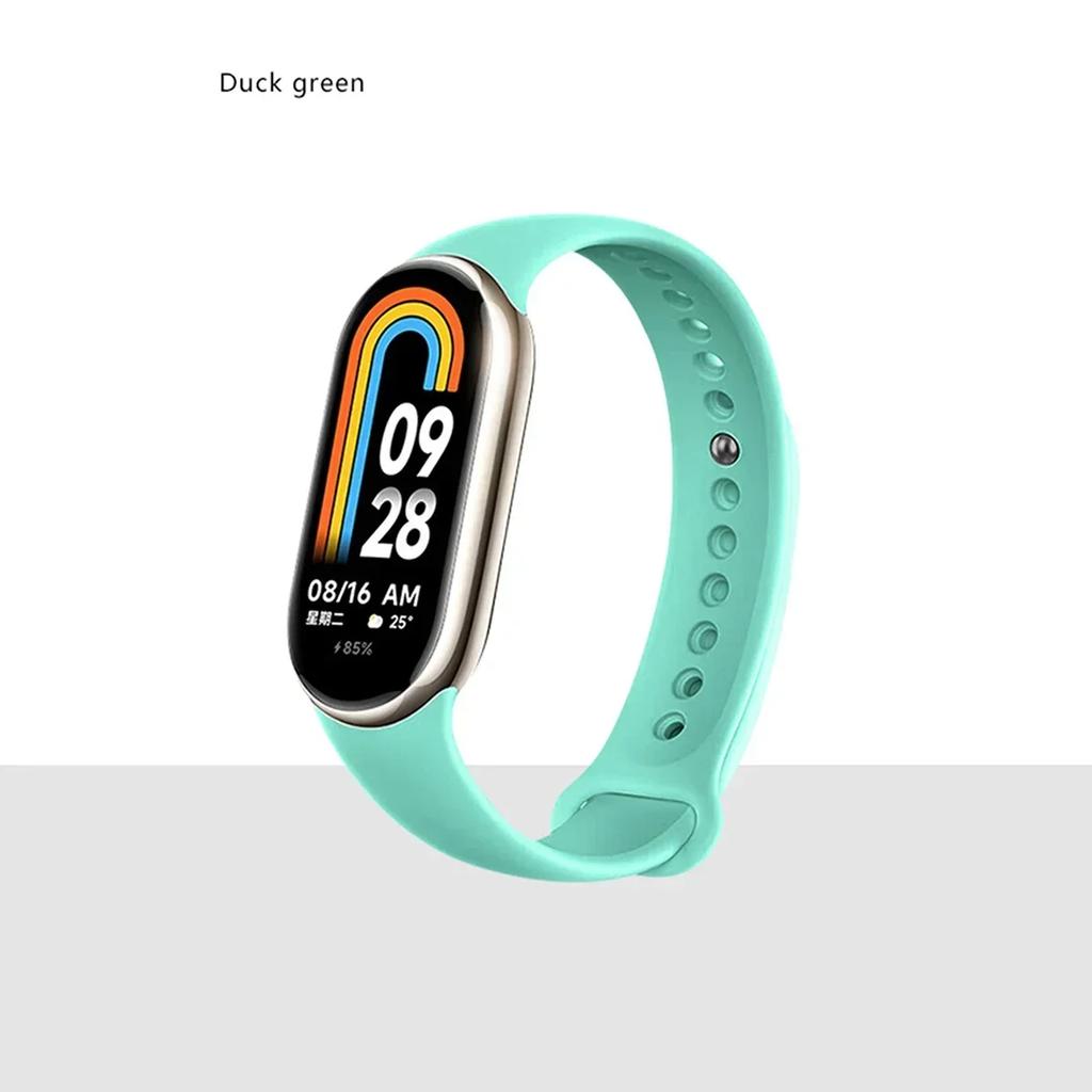 Silicone Strap for Xiaomi Mi Band 9 8 Strap NFC Sports Rubber Bracelet Wristband Pulseira Correa Smart for Mi Band 8/9 Accessory