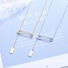 Safety Paper Pin Clip Pendant Necklace For Women Hollow Tassel Collarbone Chains Choker Women's Necklace Fashion Jewelry
