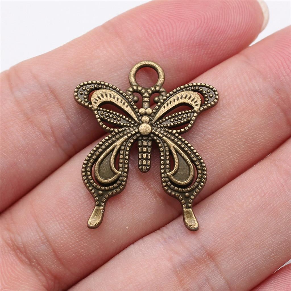 

Большие подвески-бабочки, кулон, женские украшения, массивные креативные вещи A09-4pcs-27x25mm