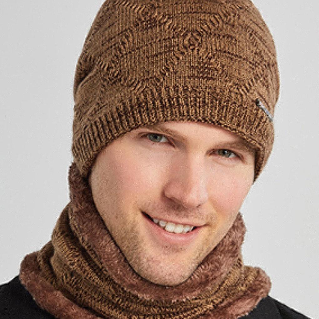 Winter cold weather gear neck warmer, mock toshi beanie hat set fashion