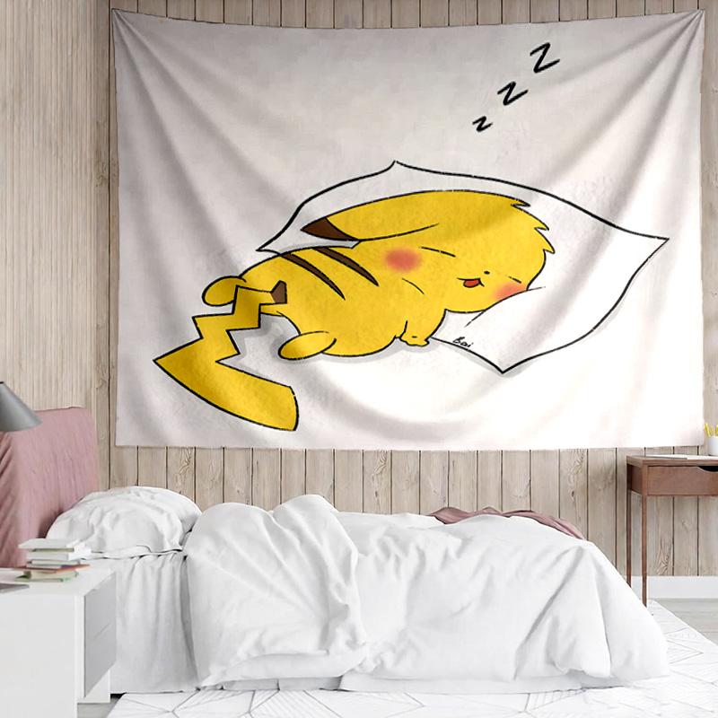 1PC Cute Pika Adventure K-pop music group Tapestry Accessories for Bedroom,Livingroom, dormitory Room Wall Decor Fan Birthday Gifts