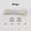 1 Pair Round Elastic Shoe Laces No Tie Shoelaces Tieless Metal Spring Buckle Shoelace for Kids Adults Elderly One Size Fit All