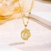 Lively Heart & Moon Necklace - Women's Rose Gold Korean Design, Non-fading Collarbone Chain with Love Pendant
