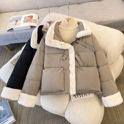 Winterjacken für Damen, kurze Parkas, modisch, locker, dick, warm, Oberbekleidung