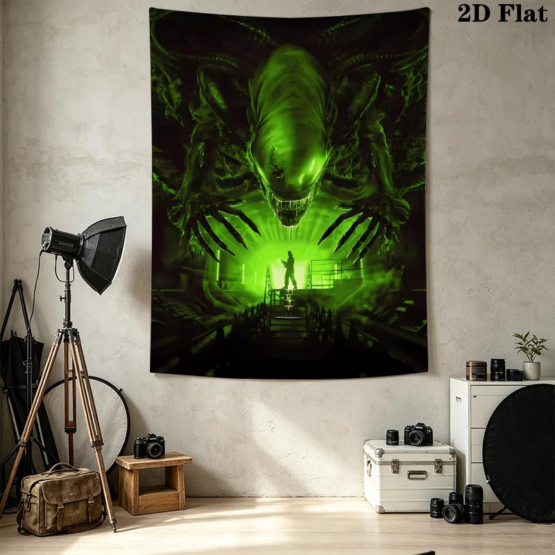 Alien Wall Tapestry Aesthetic Wall Hanging Printed Fabric Blanket Decorative Tapestries For Bedroom Living Room Home Decor