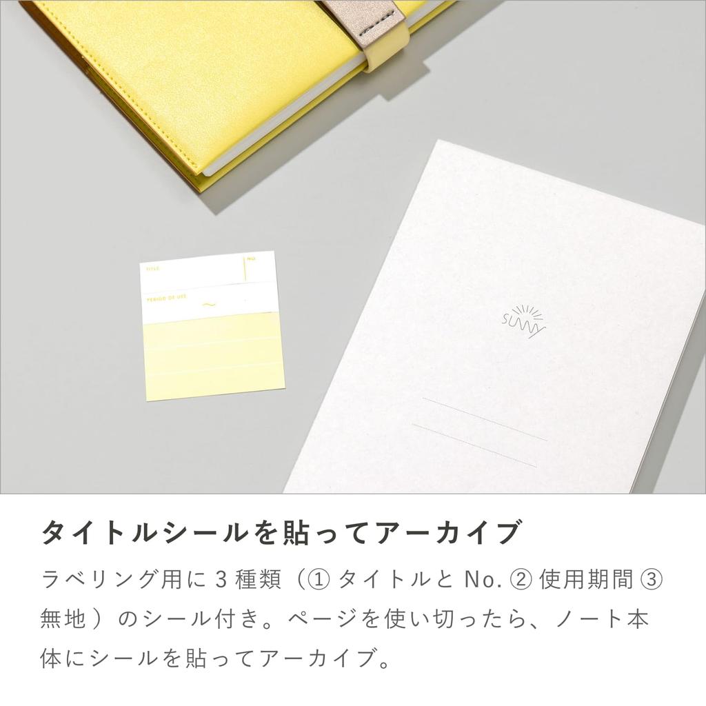 Iroha Publishing SUNNY NOTEBOOK Notebook Memo Pad Diary YELLOW GLITTER 211mm x 144mm x 17mm PU cover lsna5 LSNA5-01 (height) (width) (thickness)