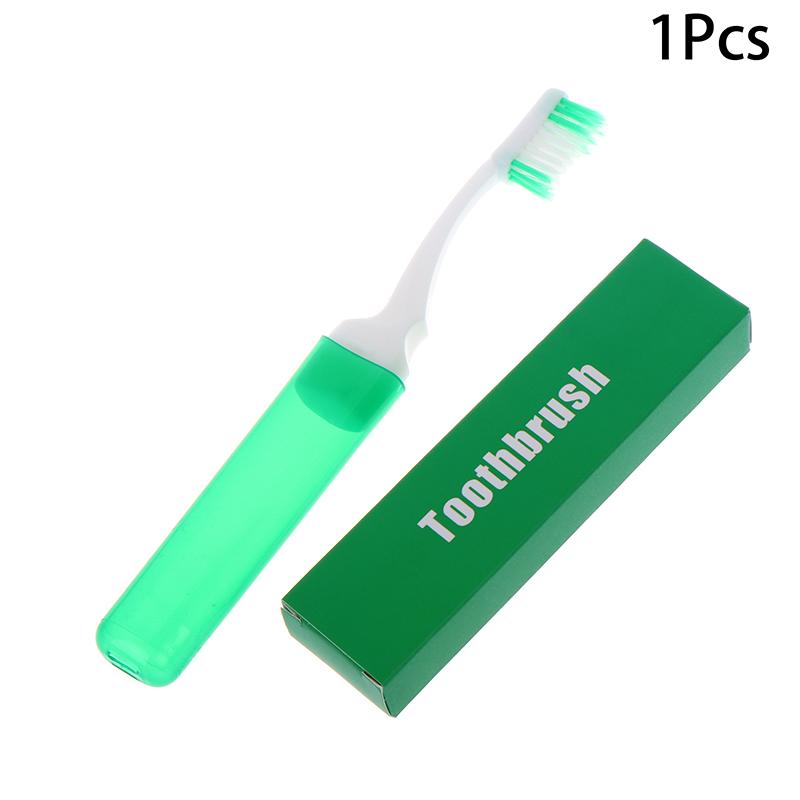 1/6 Pcs Mini Travel Portable Toothbrush Foldable Saves Space With Case Small Dental Brush Adult In Transparent Candy Colors