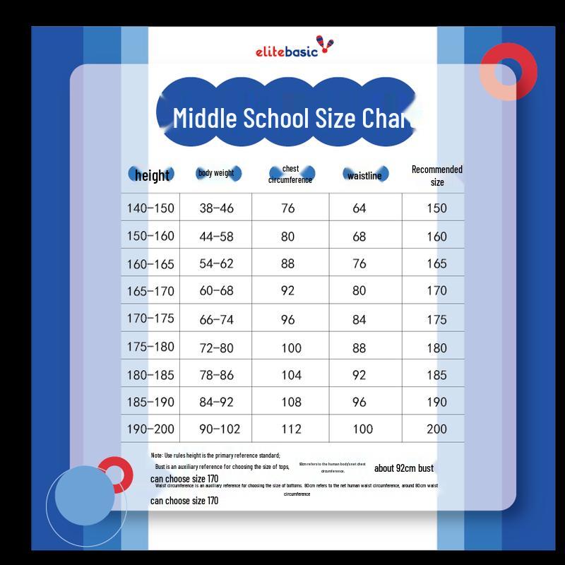 ELITEBASIC Shenzhen Middle School Boys' Thin Long Sleeve Sportswear