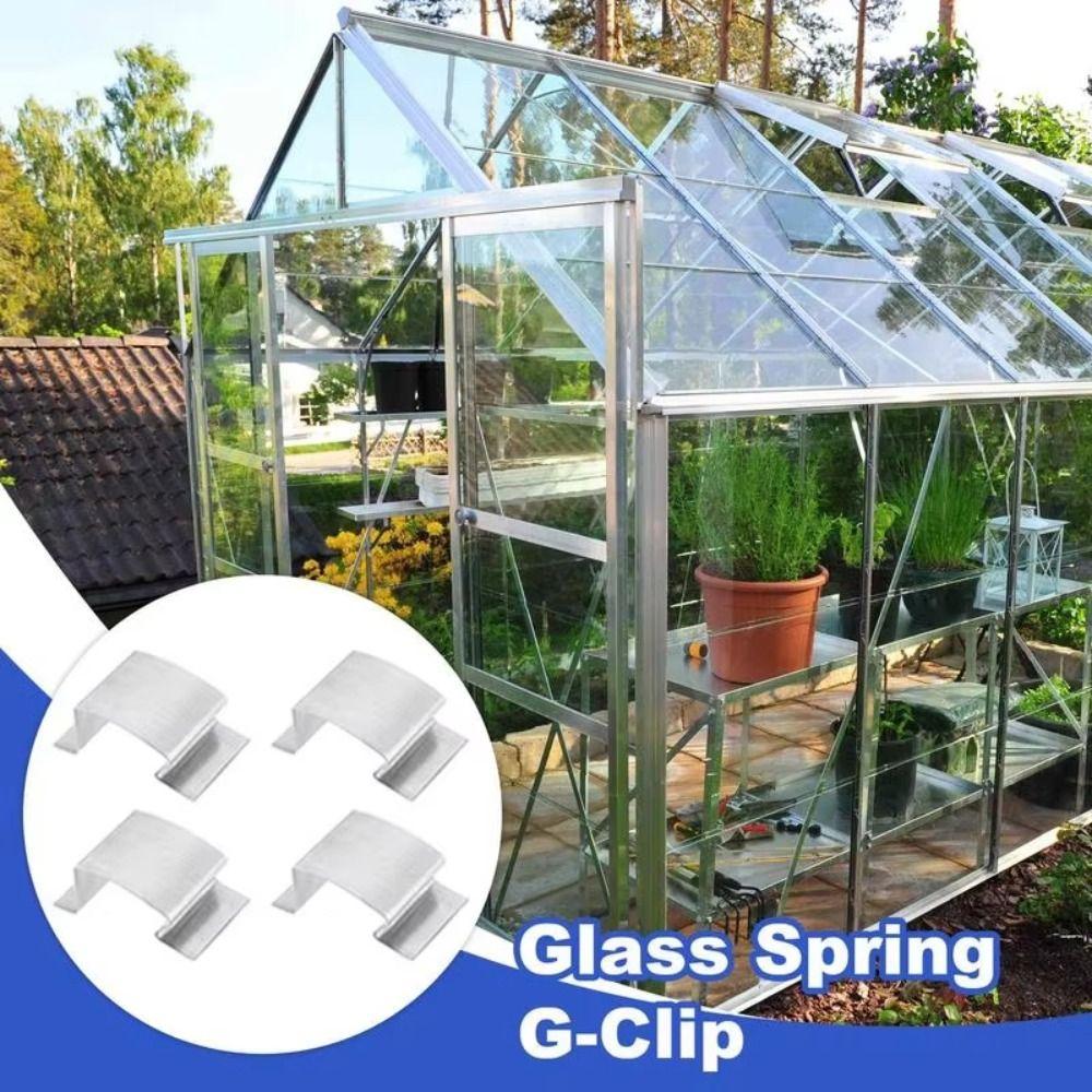 Stainless Steel Greenhouse Glass Clips Rust-resistant Garden Clips Spring Clips  Maintenance
