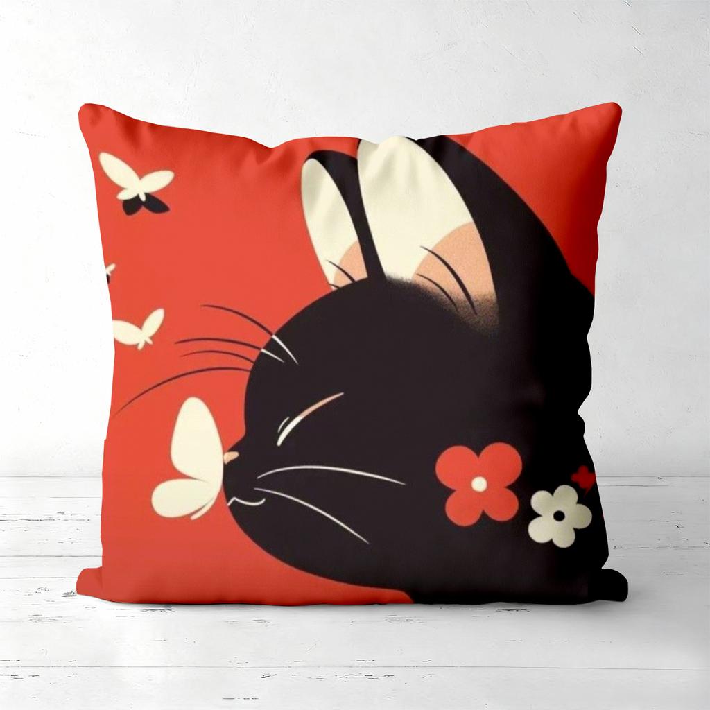 Cute Cat Pattern Throw Pillows For Home Decor Polyester pillowcase, sofa decorative cushion cov Headboard Pillow