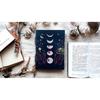 Moon Phase Leather Journal, Notebook, Handmade Moon Lover Journal Mediation Notebook, Vintage Deckle Pape Moon Phase Gift for Him Her