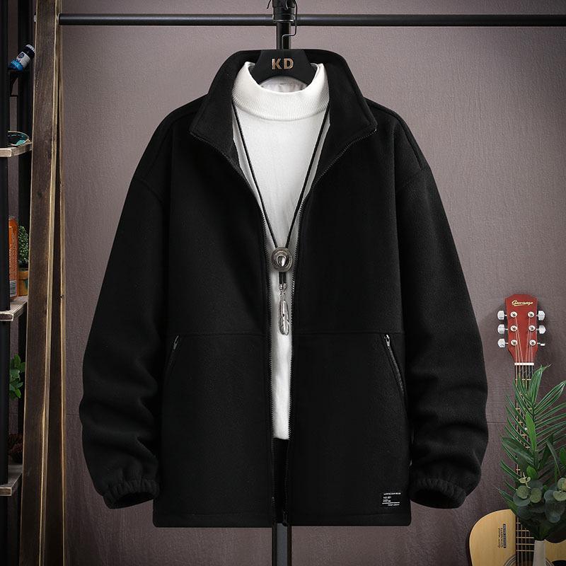 Men's Fleece Sherpa Hoodie Jacket - Double-sided, Thickened, Windproof for Autumn and Winter