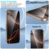 3PCSScreen Protector For iPhone 17 Pro MAX Air Tempered Glass NOT Full Cover HD Crystal 9H Anti Scratch Case Friendly