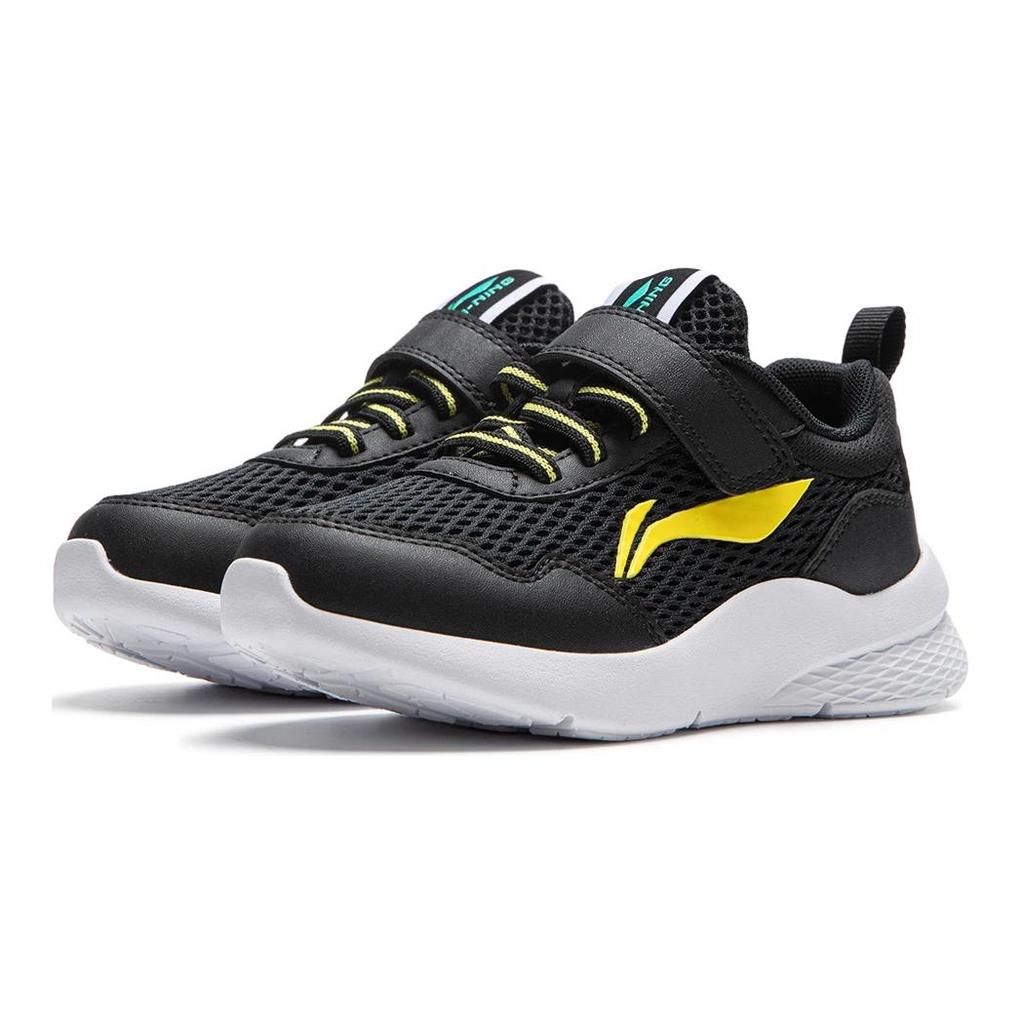 Li Ning Comfortable Simple Non-Slip Wear-Resistant Low-Top Casual Shoes Kids Sneaker Black YKNU080-3