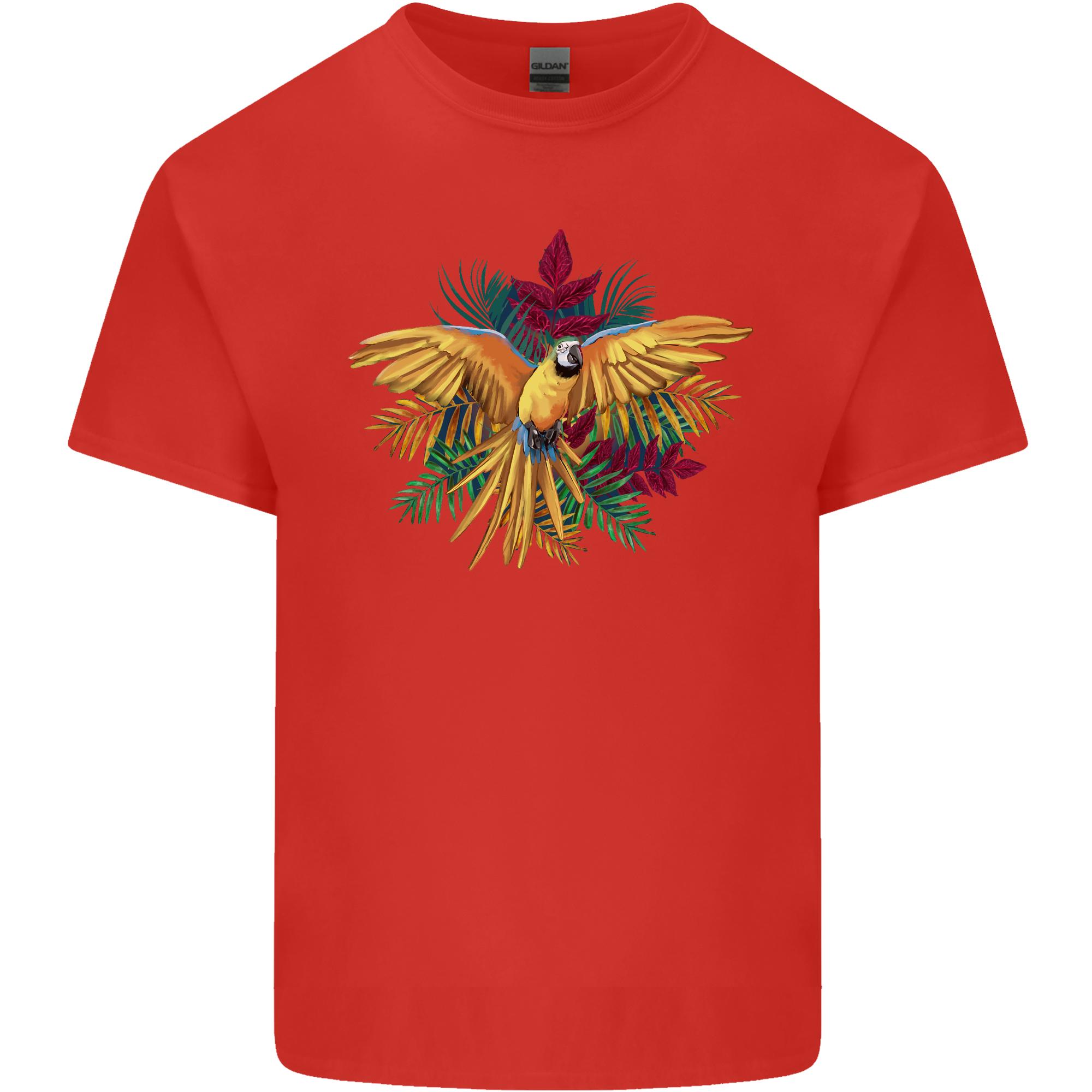 Maacaw Parrot In the Jungle Unisexs Light Cotton TShirt S