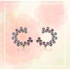 Klassische Ohrstecker Mode 925 Silber Runde Mini Ohrring Set Halbcreolen Bunte Zirkonia Damen Luxusschmuck Creolen