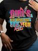 Girls Just Wanna Have 80s Fun Retro Boombox T-shirt