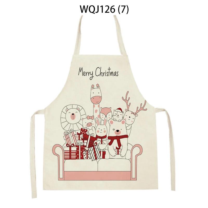 Thuis Vrolijk Kerstmis Serie Keuken Schorten Kerstman Hert Boom Cadeau Bedrukt Vuilafstotend Schort Bakbenodigdheden Kookschorten