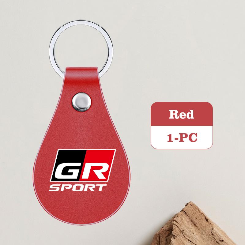 

For Toyota PU Leather Car Keychain Key Rings Auto Pendant Accessories GR sport Hilux Aygo TDR Yaris Corolla Rav4 CHR Auris