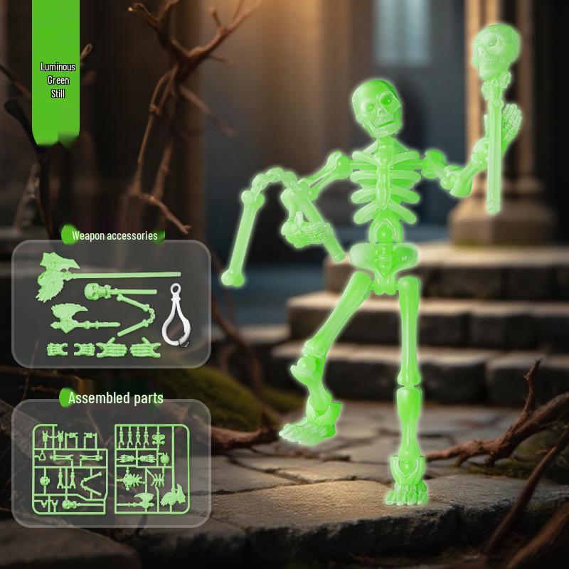 Articulated Skeleton Soldier Model: Bone Joint Toy & Prank Ornament