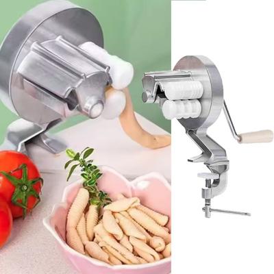 Hand Crank Manual Pasta Maker Ergonomic Aluminum Alloy Macaroni Maker Labor-saving Hand Press Fettuccine Machine Dessert