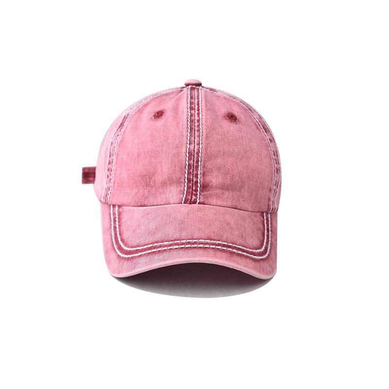 

Cotton Kids Breathable Baseball Hat Sun Protection Cap With Elements Rainbow Candy Red