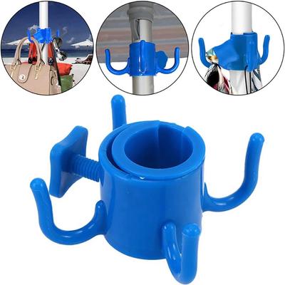 Beach Umbrella Hook Four-Legged Plastic Hook Outdoor Garden Parasols Camping Trip Towels Bags Hats Hook Hanging