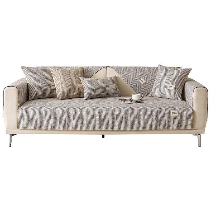 High-grade imitation cotton and linen sofa cushion universal in all seasons 2025 new non-slip linen seat cushion sofa cover backrest cover cloth
