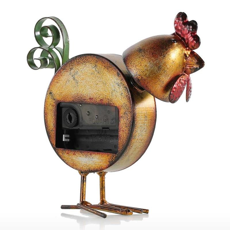 Reloj de Hierro Creativo Decoración para el Hogar Reloj Europeo Retro Chick Artesanías Prácticas