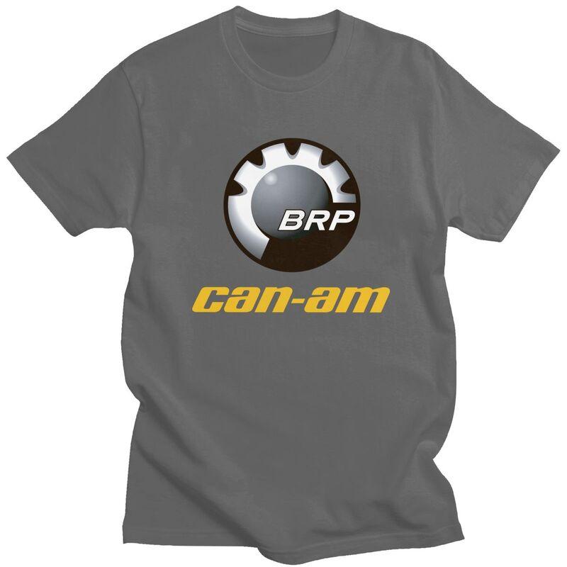 Custom BRP ATV Can Am Logo T Shirt for Men Pure Cotton Tshirt Fashion Tee Short Sleeves Tshirts Loose Fit Clothing