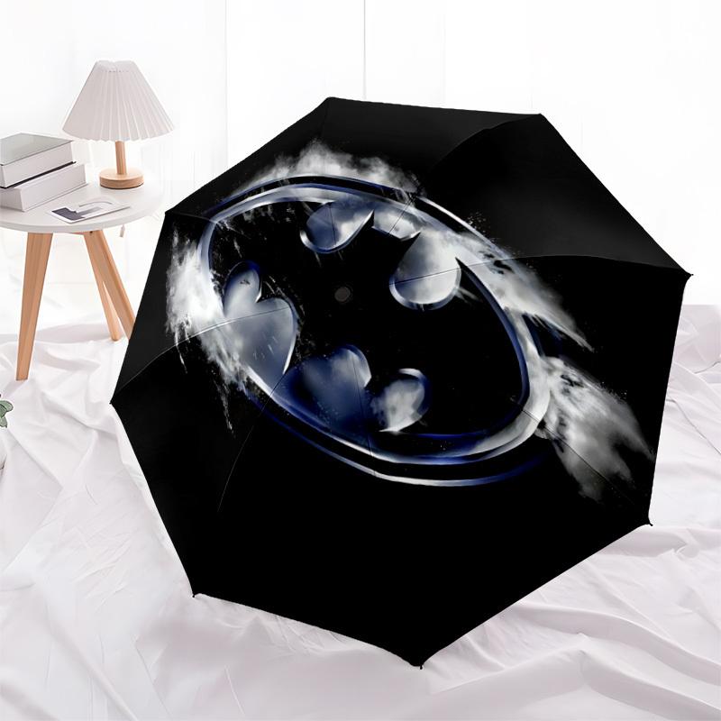 1pc batman logo Umbrella - Automatic Open Compact Travel Umbrella with 92-Rib Durable Frame yy251021135