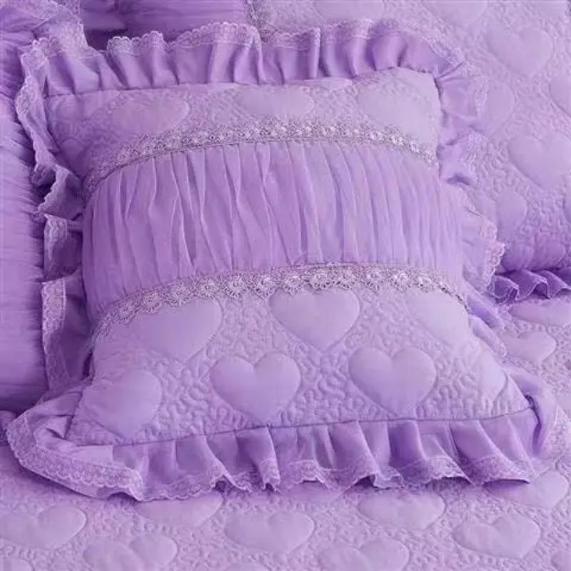 1PC Lace Bed Skirt 2PCS Pillowcases Princess Lace Bedding Set Fitted Bed Sheet for Girls King Queen Size