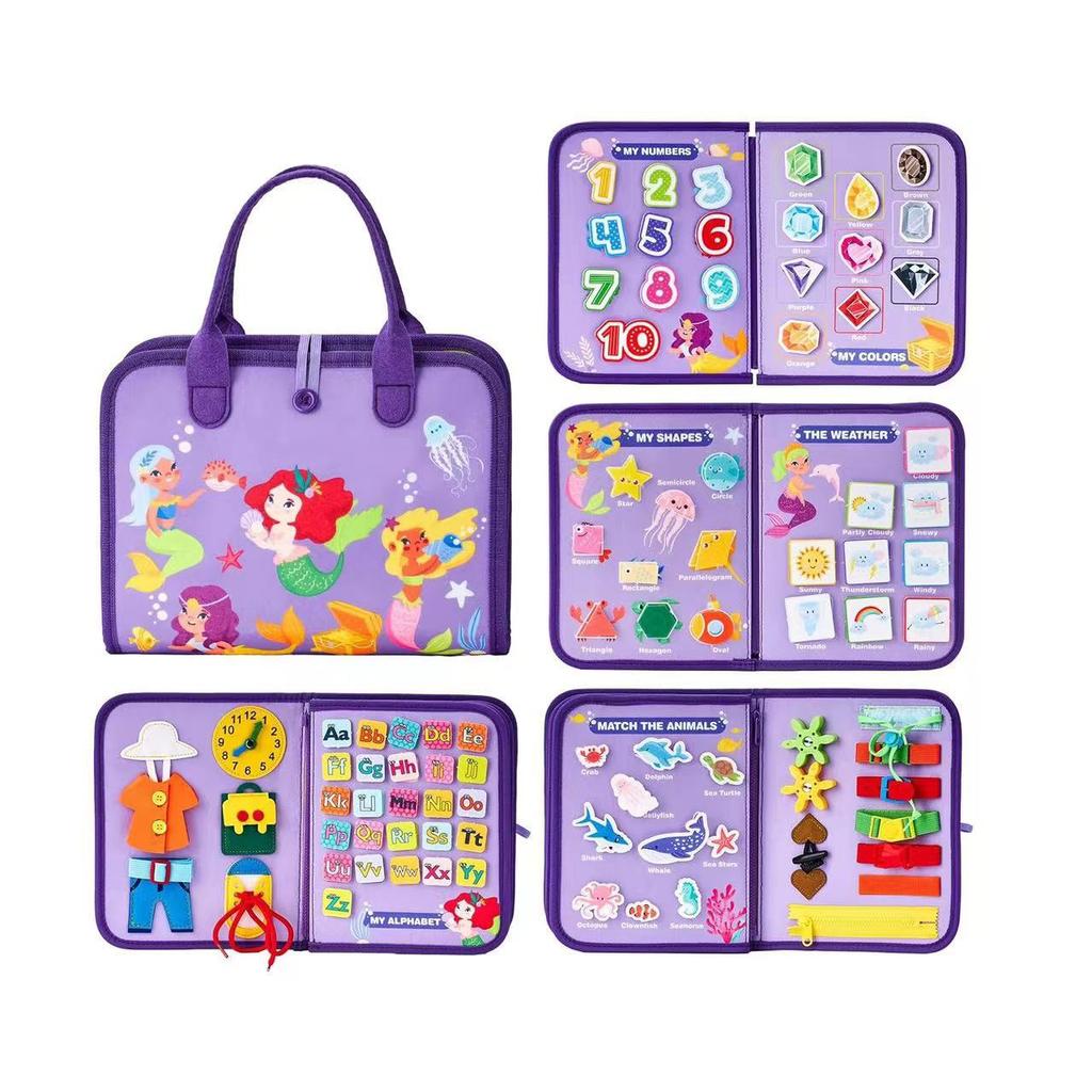 Felt Learning Preschool Practice Busy Board Children's Early Education Toys Puzzle Enlightenment Learning Board Birthday Gift