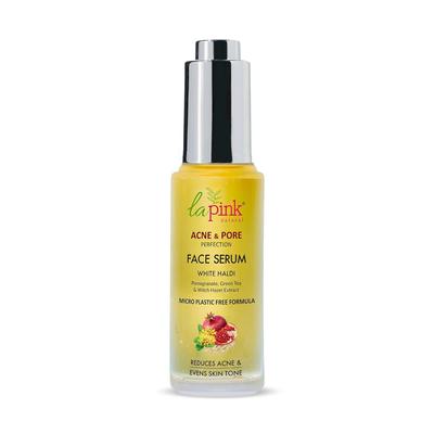 La Pink Acne & Pore Perfection Face Serum with White Haldi & Green Tea | Reduces Acne & Evens Skin Tone | 100% Microplastic Free Formula| 30ml