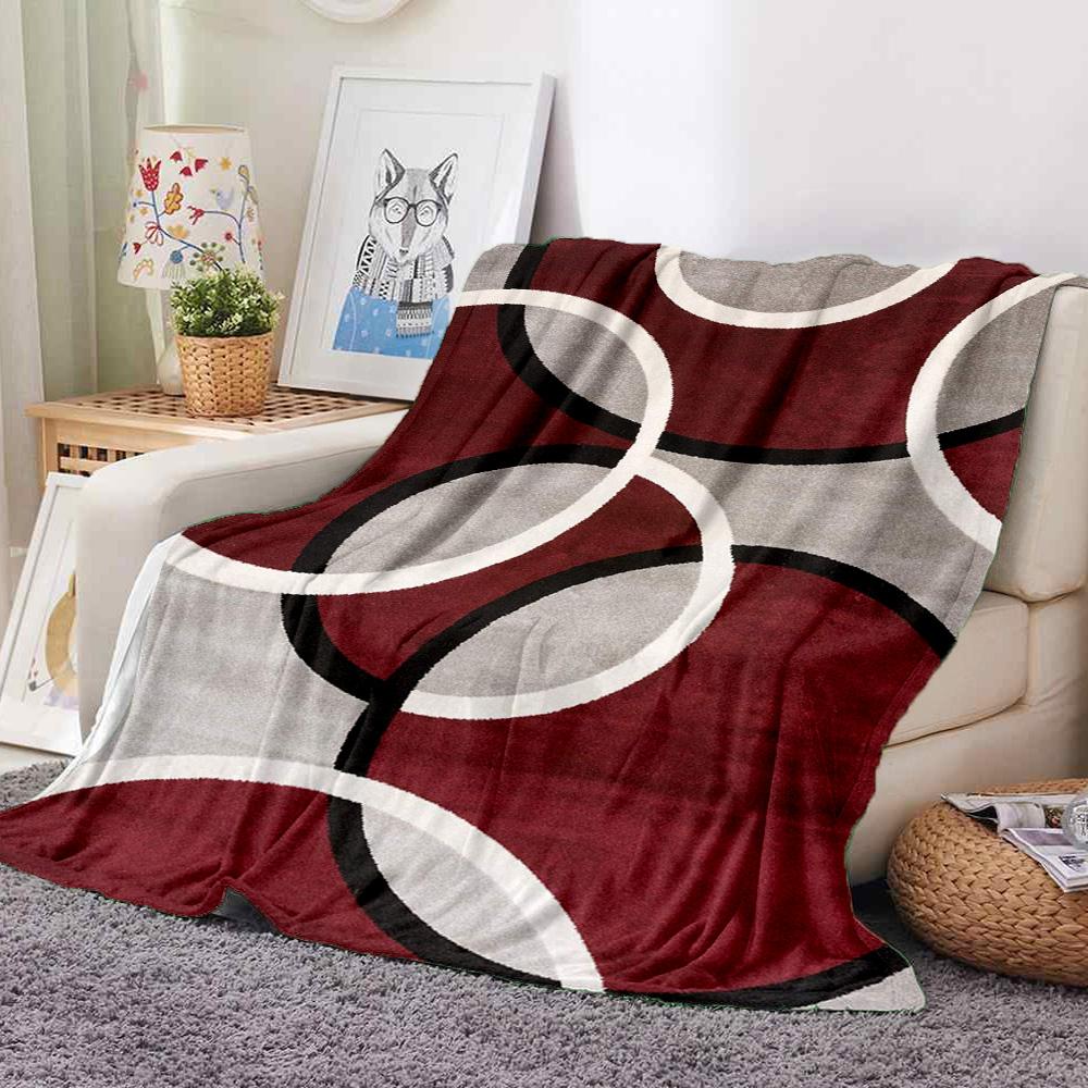 Abstract Circles Flannel Blanket Throw Blanket Soft Warm Sofa Bed Camping Car home Decor Unique Christmas Gift C9301689