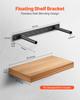 VEVOR Floating Shelf Brackets 2 Pcs, 150 Lbs/68 Kg Weight Capacity, 16x6.2x1.5 Inch / 406.4x157.4x38.1 Mm, Heavy Duty Hidden Shelf Brackets Support