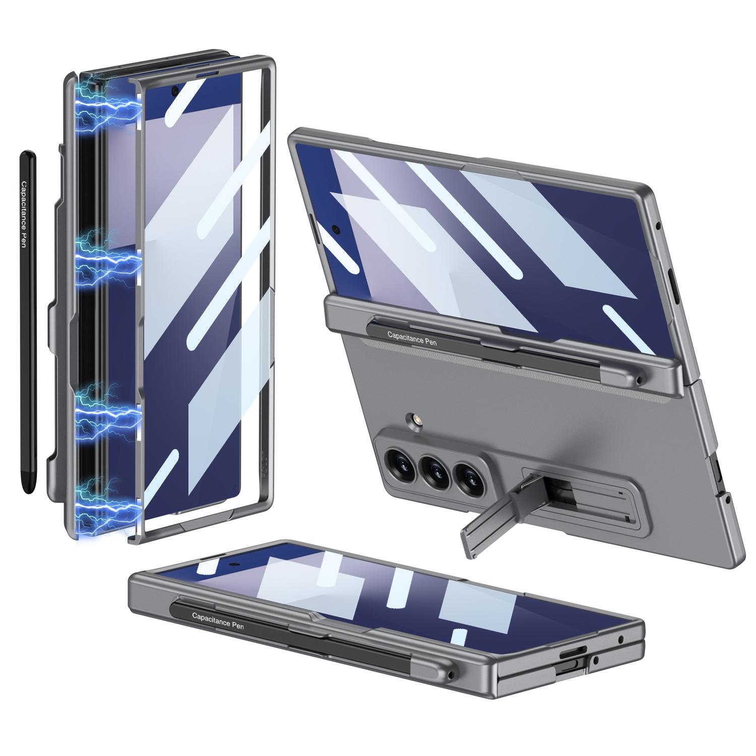

Чехол для мобильного телефона Samsung Fold7 Магнитный складной Полная защита Слот для ручки Подставка Zfold7 Чехол Пленка Защитный рукав SM-Fold7