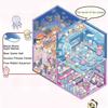 Miniature Scene Collection Book Vibrant Color Miniature Scene Book with Tweezers 3D Sticker