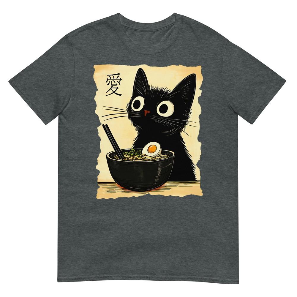 Funny Cat Raunisex Graphic Tee Japanese Kawaii Anime Cat Tshirt