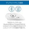 Kensington Pro Fit Ergo TB550 Wireless Trackball, Rechargeable, K72180JP, White