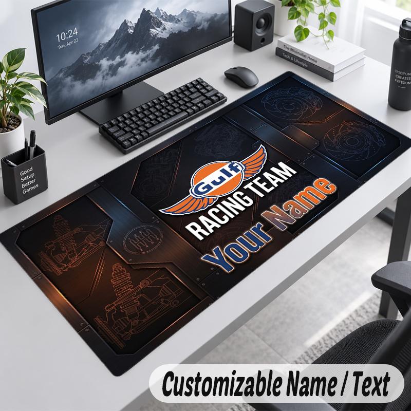 Custom Name Text Mouse Pad Gulf Personalized Desk Pad For Work And Gaming