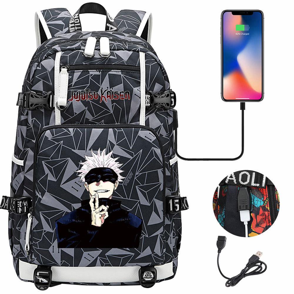 Mochila con Auriculares USB Estampados de Jujutsu Kaisen
