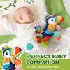 Jollybaby Musical Activity Pull String Hanging Toy for Baby Stroller Car Seat Crib Play Gym, Plush Stuffed Toucan Toy for Carseat with Music Teether
