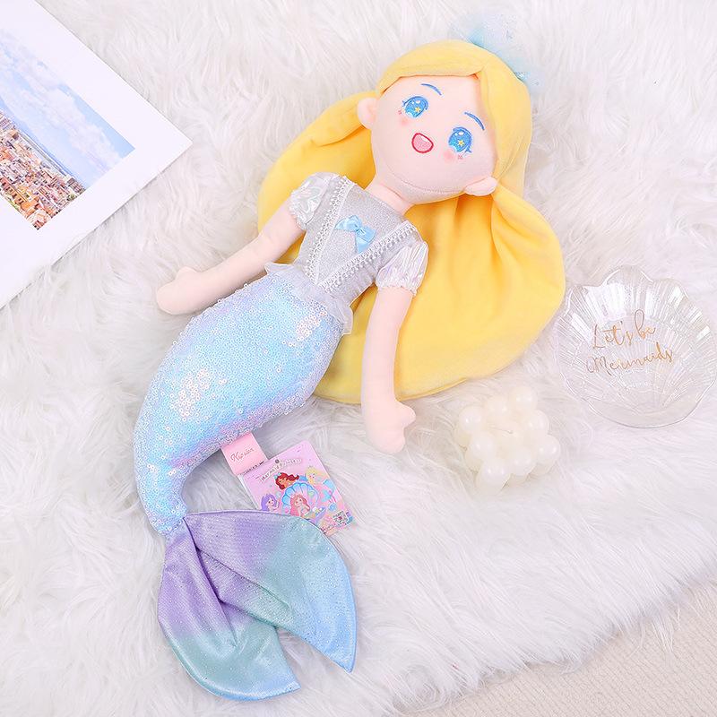 Mermaid Princess Doll Throw Pillow Fashion Cute Unique Girl Doll Plush Style Toy